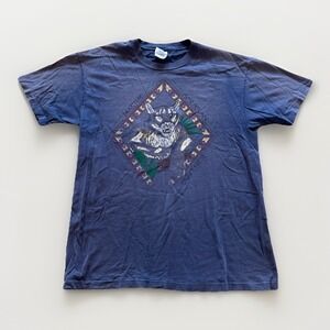 Vintage Native American Panther Shirt Mens M Nature 90s Environmental Distressed